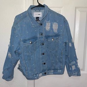 Beaded jean jacket